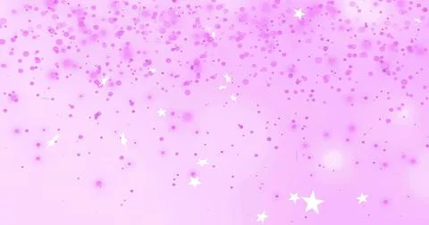 Displaying pastel pink backdrop for web, featuring white star shapes and purple 스톡 사진