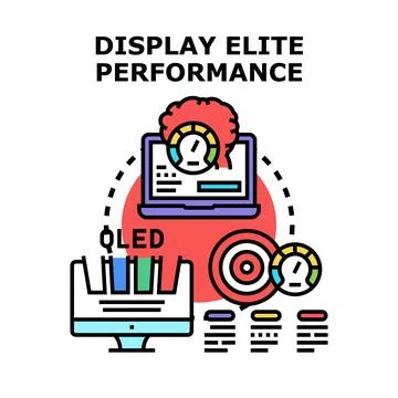 Displaying performance on oled screen technology Stock Illustration