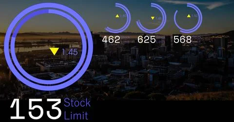 Displaying purple ring chart with 1 Stock Photos