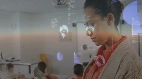 Displaying red highlighted point representing central value on unit square Stock Footage 330227507