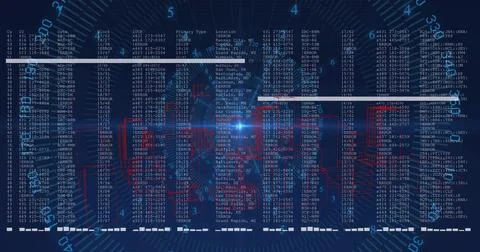 Displaying red wireframe car centered on navy dashboard, showing bright blue Stockillustratie