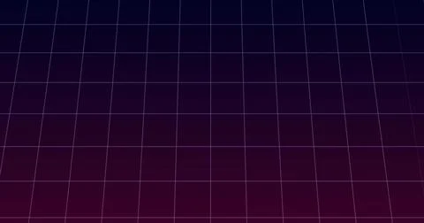 Displaying spaced grid of thin white lines spanning width over purple to red Stock Illustration