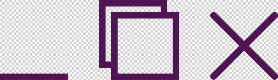 Displaying three purple UI control icons aligning horizontally on transparent Stock Illustration