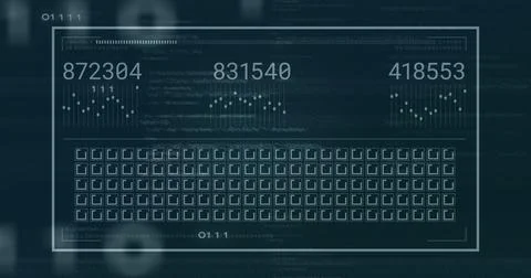 Displaying translucent dashboard on screen with readouts 872304 or 831540 or Stock Illustration