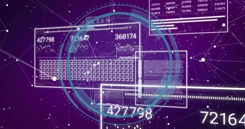 Displaying translucent data panels on analytics dashboard, with teal overlay and Stockfoto's