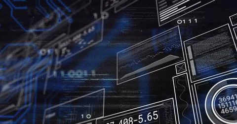 Displaying translucent window floating in virtual space, with line graph, Stockfoto's