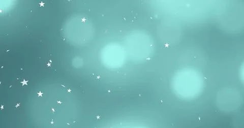 Displaying turquoise gradient background in abstract art, with star-shaped イラスト素材