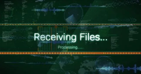 Displaying UI headline Receiving Files 스톡 일러스트