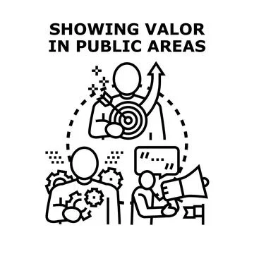 Displaying value in public relations and marketing strategy Stock Illustration
