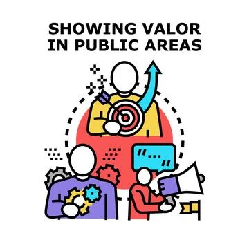 Displaying value in public relations and marketing strategy Stock Illustration