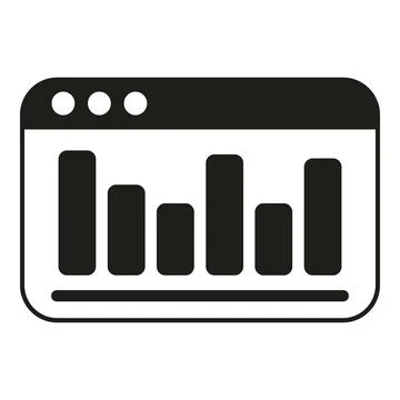 Displaying website analytics data bar chart icon Stock Illustration