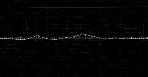 Displaying white dotted waveform tracing across screen, showing vertical spikes, Stock Photos