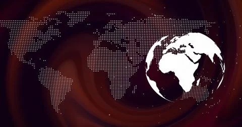 Displaying white globe showcasing Africa and Europe on studio backdrop with Stock Illustration