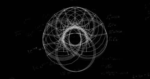 Displaying white wireframe geometric structure on chalkboard, surrounding Stock Photos