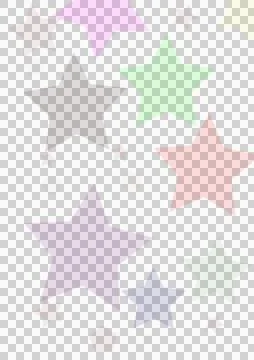 Displays a collection of semi-transparent five-pointed stars Stockillustratie