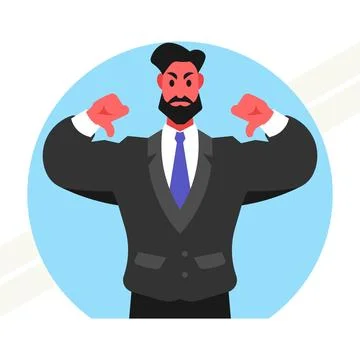 Displeased-man Stock Illustration