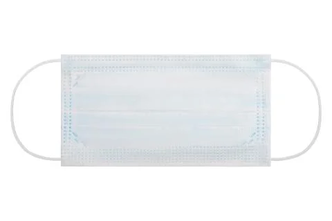 Disposable 3-layer face mask isolated on white background Foto stock