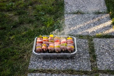 Disposable Barbecue Foto stock