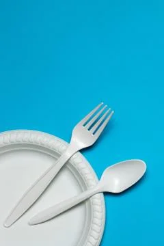 Disposable biodegradable corn starch cookware. eco friendly. Stock Photos