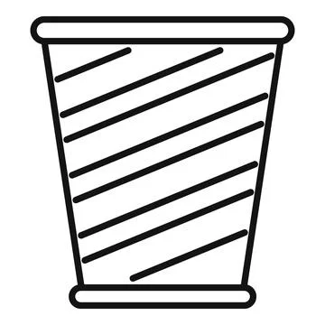 Disposable coffee cup with diagonal lines pattern representing hot beverages Stock Illustration