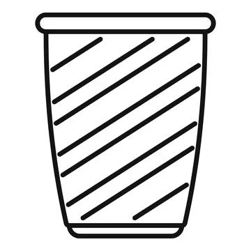 Disposable coffee cup with diagonal stripes pattern for hot drinks Stock Illustration