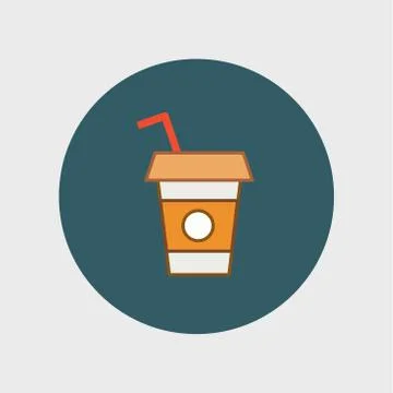 Disposable coffee cup icon Stock Illustration