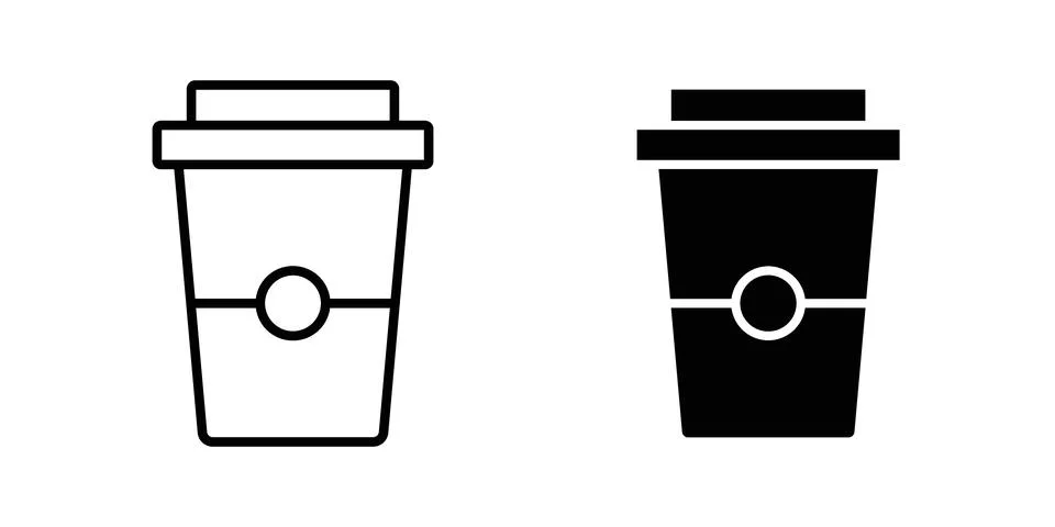 Disposable coffee cup icon for web projects Stock Illustration