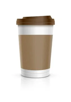 Disposable coffee cup Illustrazione stock