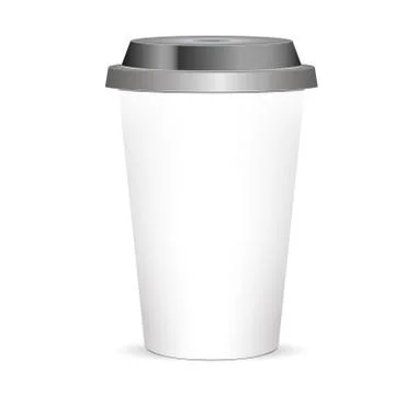 Disposable coffee cup isolated. vector illustration 스톡 일러스트