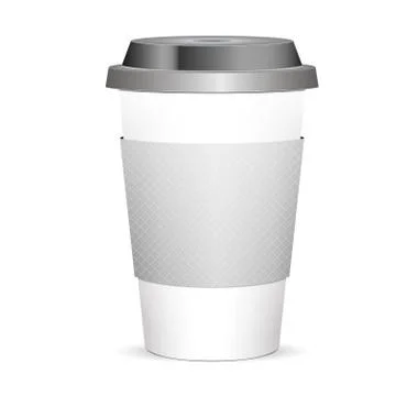 Disposable coffee cup isolated. vector illustration Stock Illustration