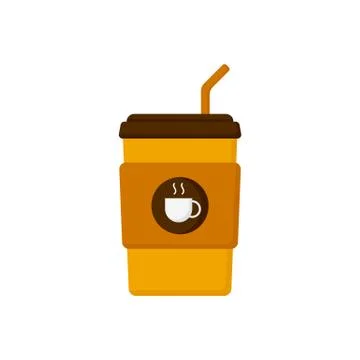 Disposable coffee cup vector illustration Stock Illustration