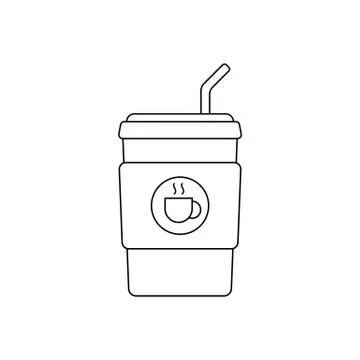 Disposable coffee cup vector illustration Stock Illustration