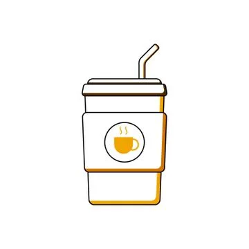 Disposable coffee cup vector illustration Stock Illustration