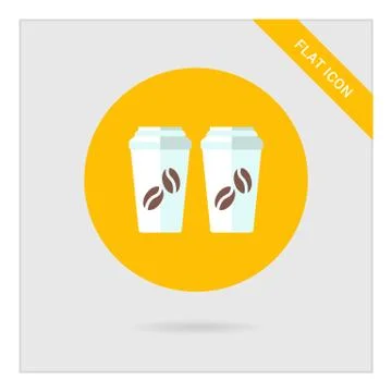 Disposable coffee cups Illustrazione stock