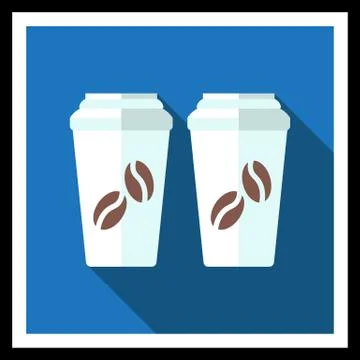 Disposable coffee cups Stock-Illustration