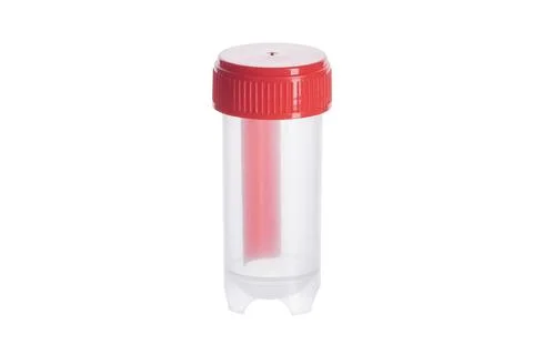 Disposable container for taking biomaterial, closed container for urine and s Stock Photos