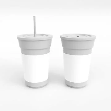 Disposable cup mockup イラスト素材