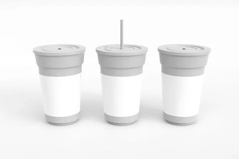 Disposable cup mockup イラスト素材
