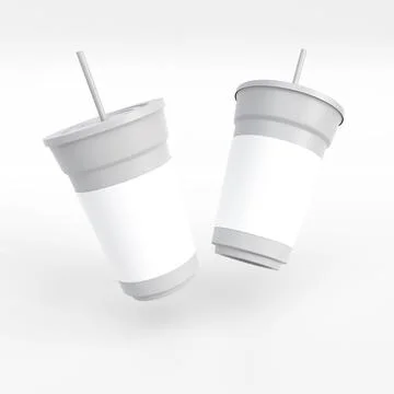 Disposable cup mockup Stock Illustration