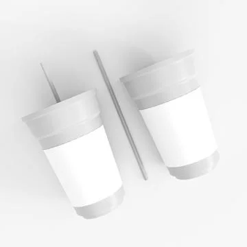 Disposable cup mockup イラスト素材
