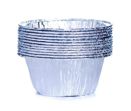 Disposable forms for cupcakes Stock Photos