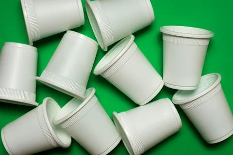 Disposable glasses from  corn starch Stock Photos