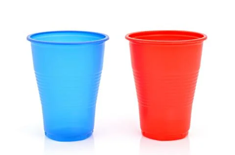 Disposable glasses Foto stock