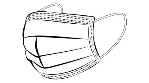 Disposable mask illustration Stock-Illustration