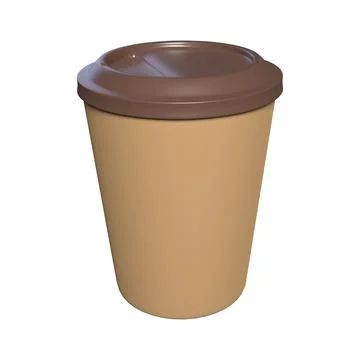 Disposable paper coffee cup. 3d rendering Stock Illustration
