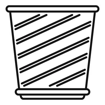 Disposable paper cup with diagonal lines pattern for hot beverages Stock Illustration