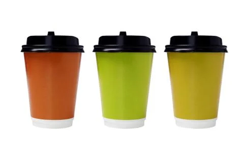 Disposable paper cups Stock Photos
