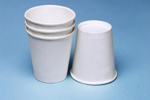 Disposable paper cups Stock Photos