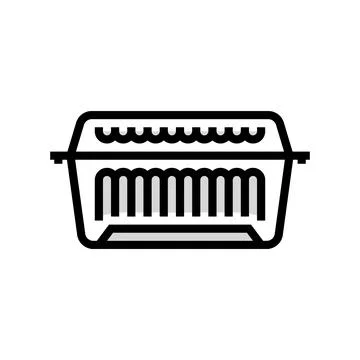 Disposable plastic color icon vector illustration Illustrazione stock