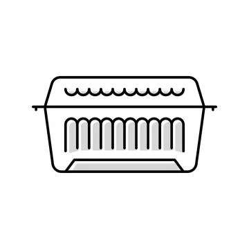 Disposable plastic color icon vector illustration Illustrazione stock